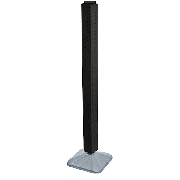 4-Sided Pegboard Rotating Tower Floor Rack Panel Size: 4"W x 60"H